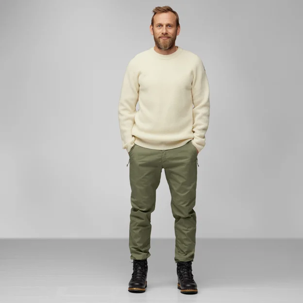 Fjällräven Övik Rib Sweater M Men’s Outlet Model Model front 76045