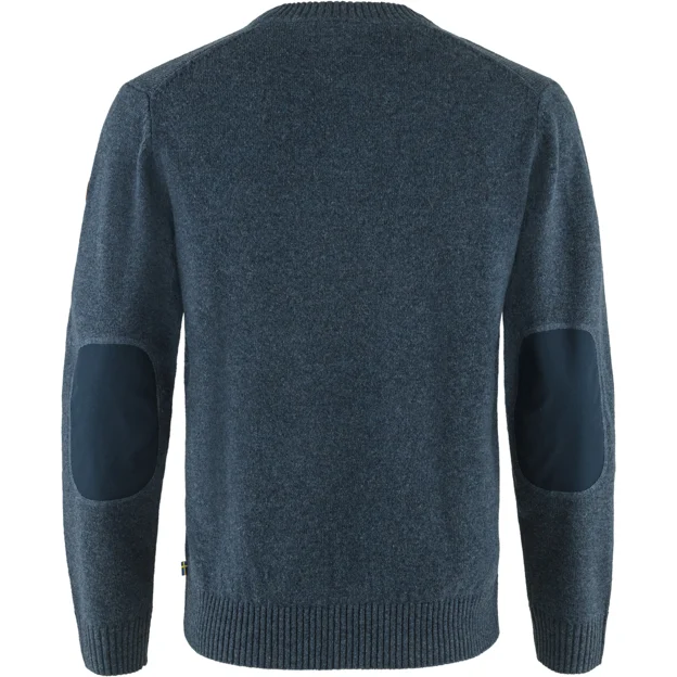 Fjällräven Övik Round-neck Sweater M Men’s Sweaters & knitwear Blue Main Back 30112