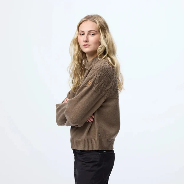 Fjällräven Övik Solid Jacquard Knit W Women’s Sweaters & knitwear Model Model side 120173