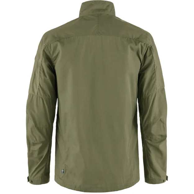 Fjällräven Övik Stencollar Jacket M Men’s Outdoor jackets Green Main Back 80733