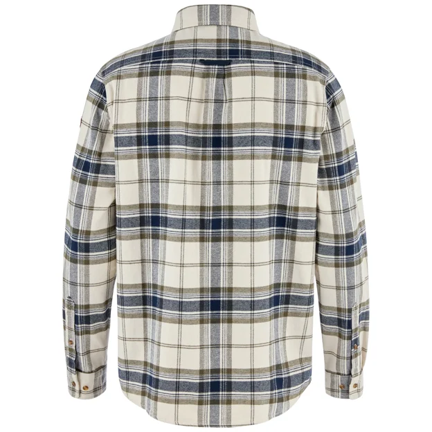 Fjällräven Övik Twill Shirt M Men’s Outlet White, Blue Main Back 104765
