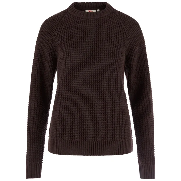Fjällräven Övik Waffle Knit W Women’s Sweaters & knitwear Brown, Purple Main Front 104882