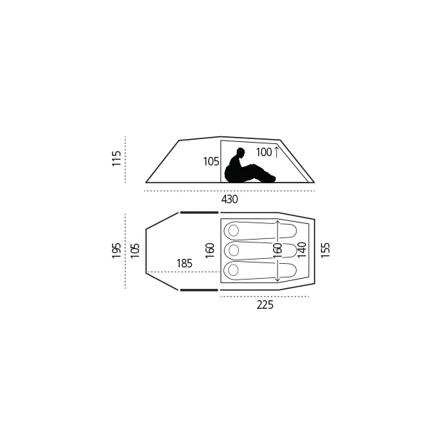 Fjällräven Polar Endurance 3 Unisex Tents Tent sketch 23540