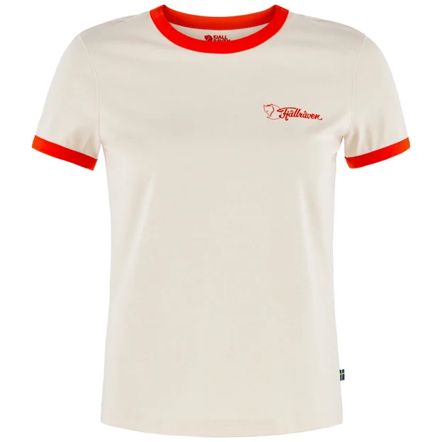 Fjällräven Retro T-Shirt W Women’s T-shirts & tank tops White, Orange Main Front 101675