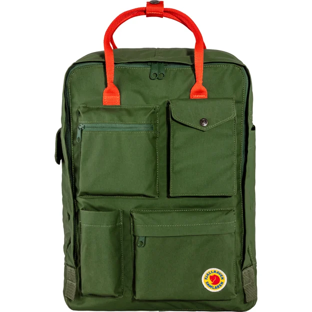 Fjällräven Samlaren Kånken 2b Unisex Daypacks Green, Pink Main Front 44381
