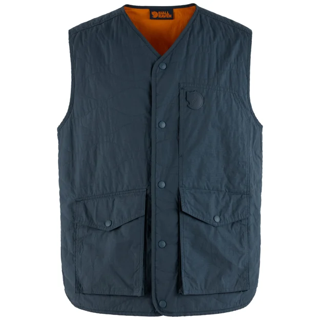 Fjällräven Samlaren Reversible Vest Unisex Vests Blue, Orange Main Front 104110
