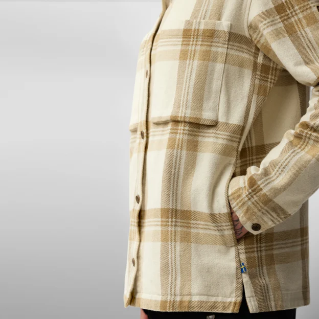 Fjällräven Singi Flannel Overshirt W Women’s Shirts Detail Angle G 76111