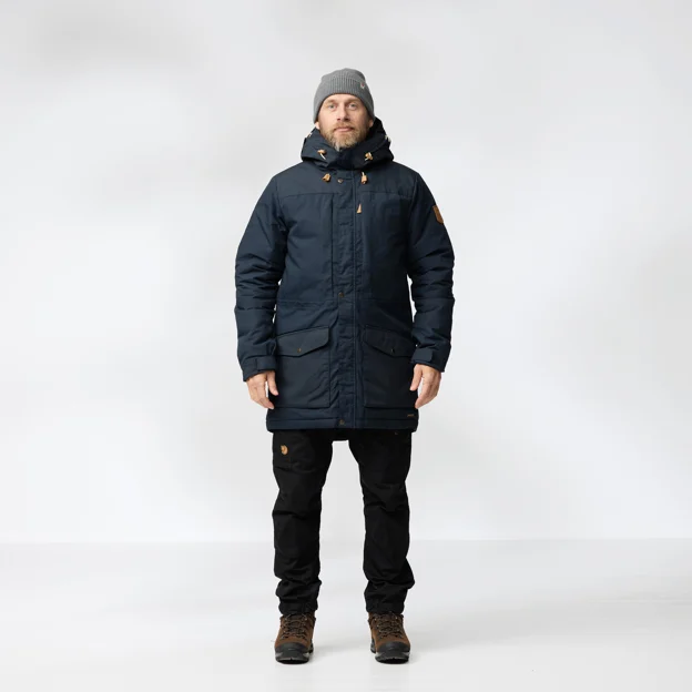 Fjällräven Singi Wool Padded Parka M Men’s Parkas Model Angle I 86345