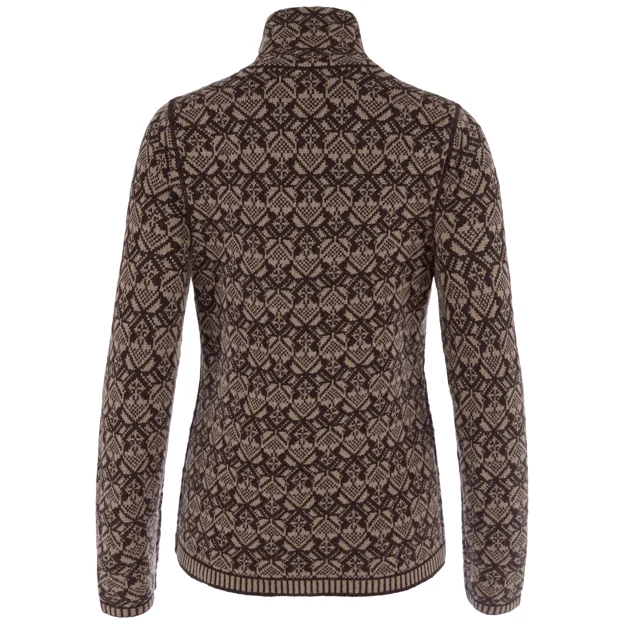 Fjällräven Snow Cardigan W Women’s Sweaters & knitwear Brown Main Back 104790