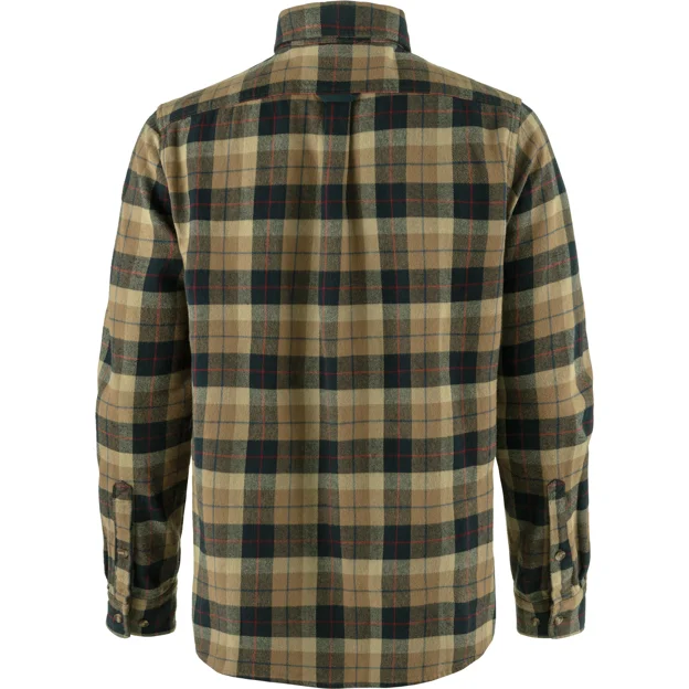 Fjällräven Värmland Heavy Flannel Shirt M Men’s Shirts Brown Main Back 75827