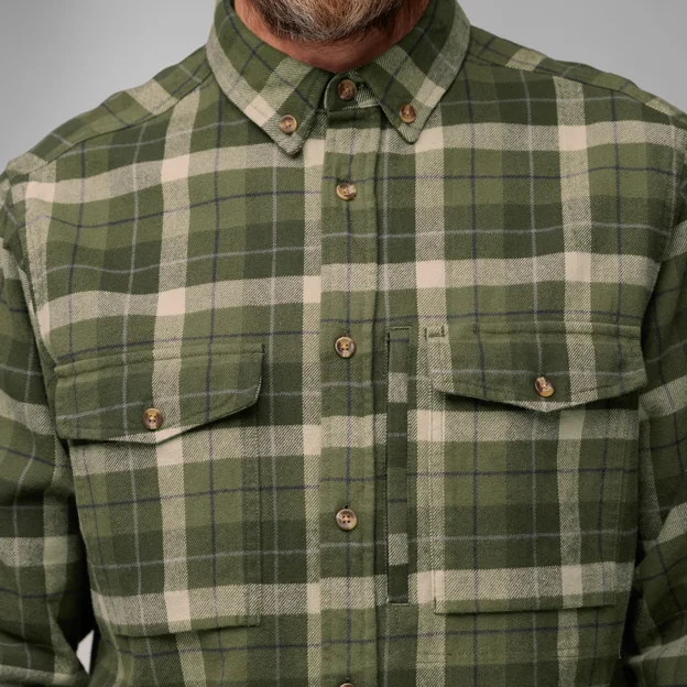 Fjällräven Värmland Heavy Flannel Shirt M Men’s Shirts Detail Angle F 76202