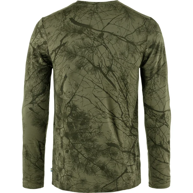 Fjällräven Värmland Wool LS M Men’s Base layer tops Green Main Back 76223